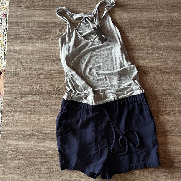 NWT $122 Drew Anthropologie Racerback Tank Romper Shorts MEDIUM - Picture 7 of 10